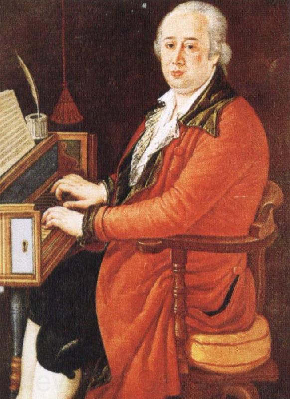 Johann Wolfgang von Goethe court composer in st petersburg and vienna playing the clavichord